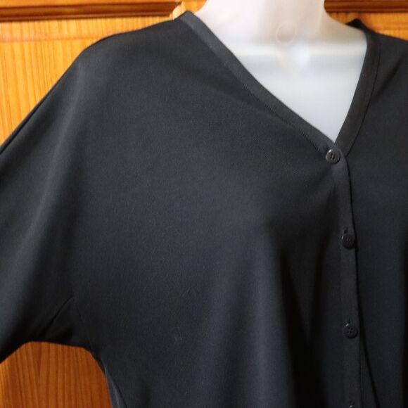 DKNY Black Cardigan with Sparkly Trim Large - Picture 4 of 14